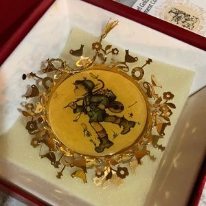 Hummel gold Christmas ornament